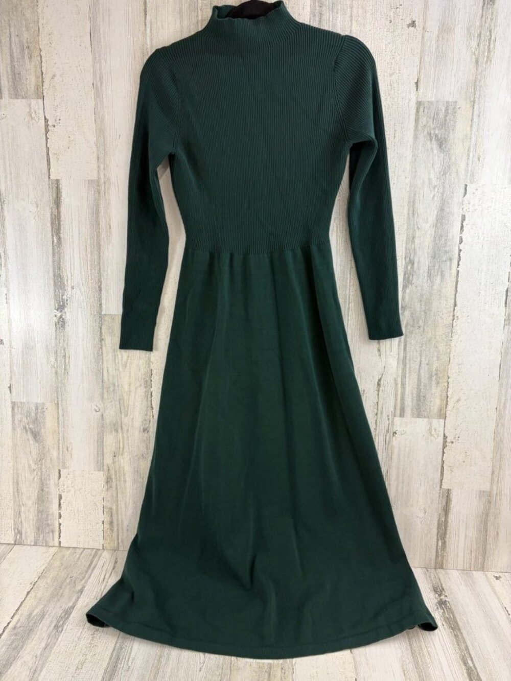 Ann Mashburn Green Long Sleeve Charlotte Sweater Dress Sz S Maxi